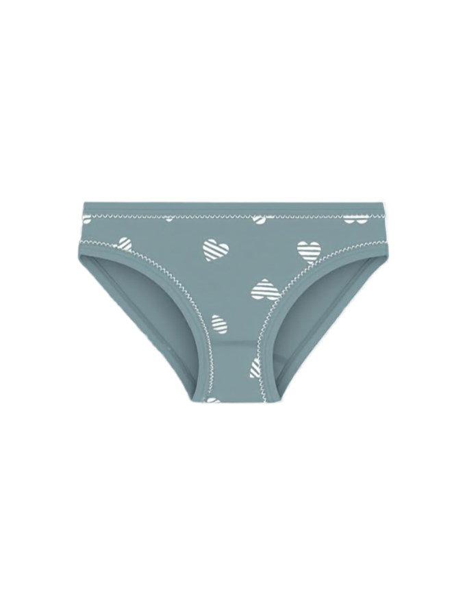 Trusser - sea blue med hjerter