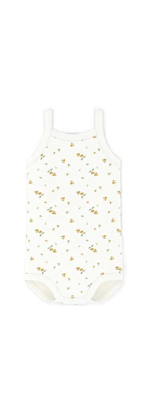 Body med stropper - gule blomster
