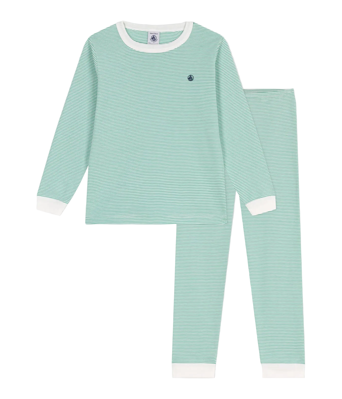 Grøn stribe lang Pyjama Set