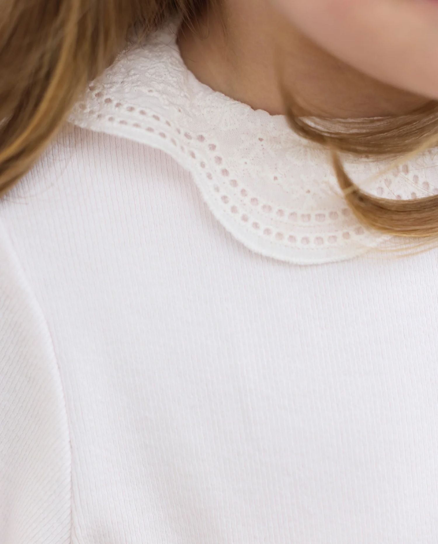 Lace - Collar Rib T-shirt - CO LABEL