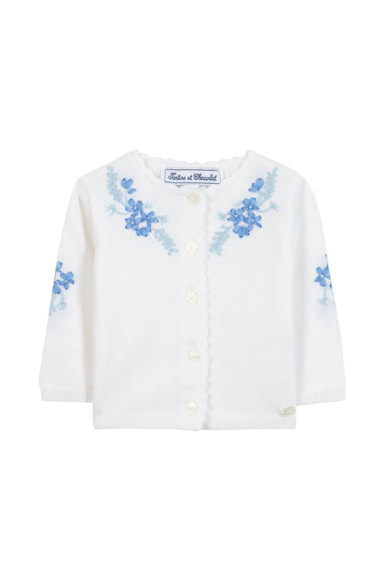 Cardigan m. Broderi
